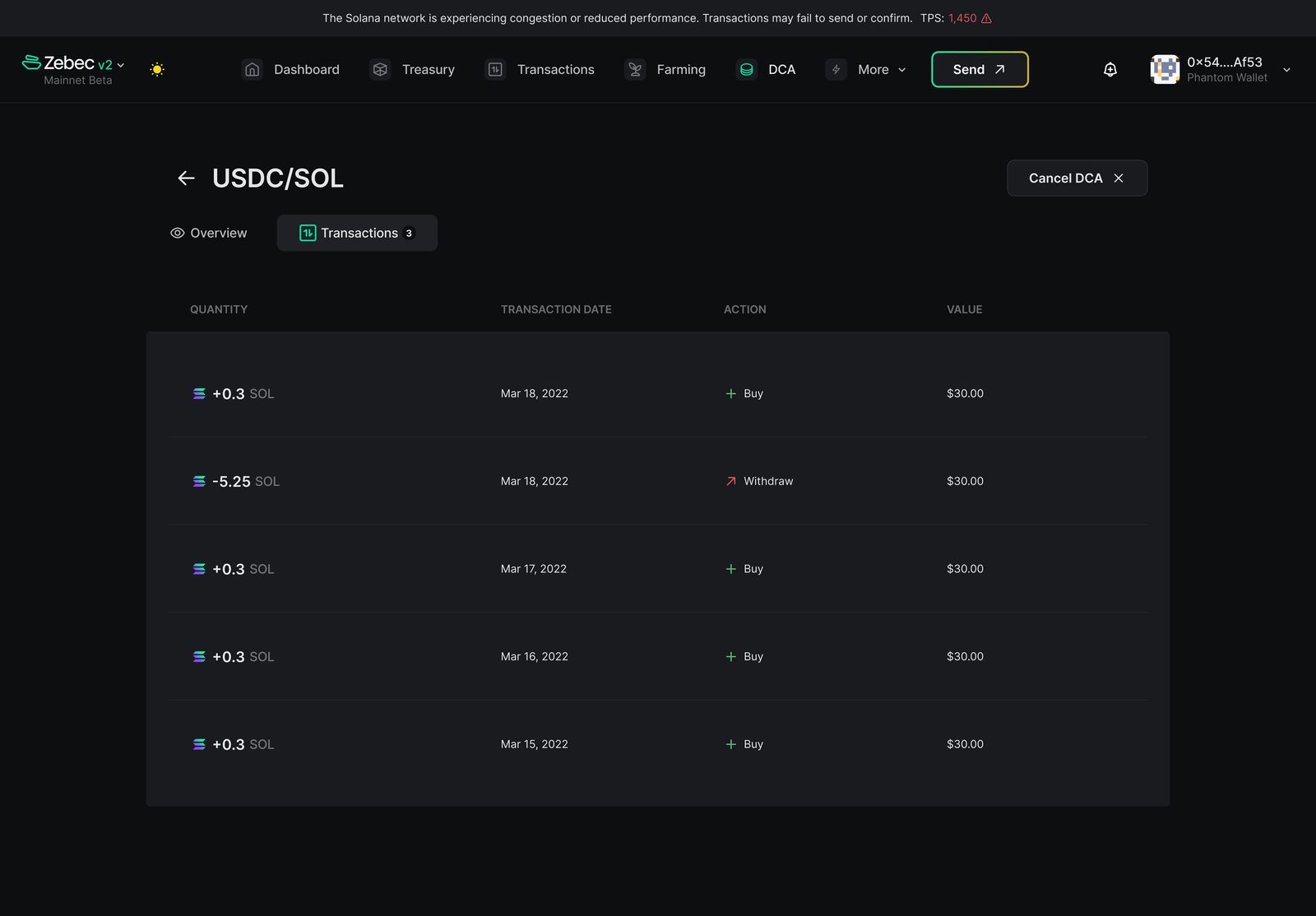 Transaction History